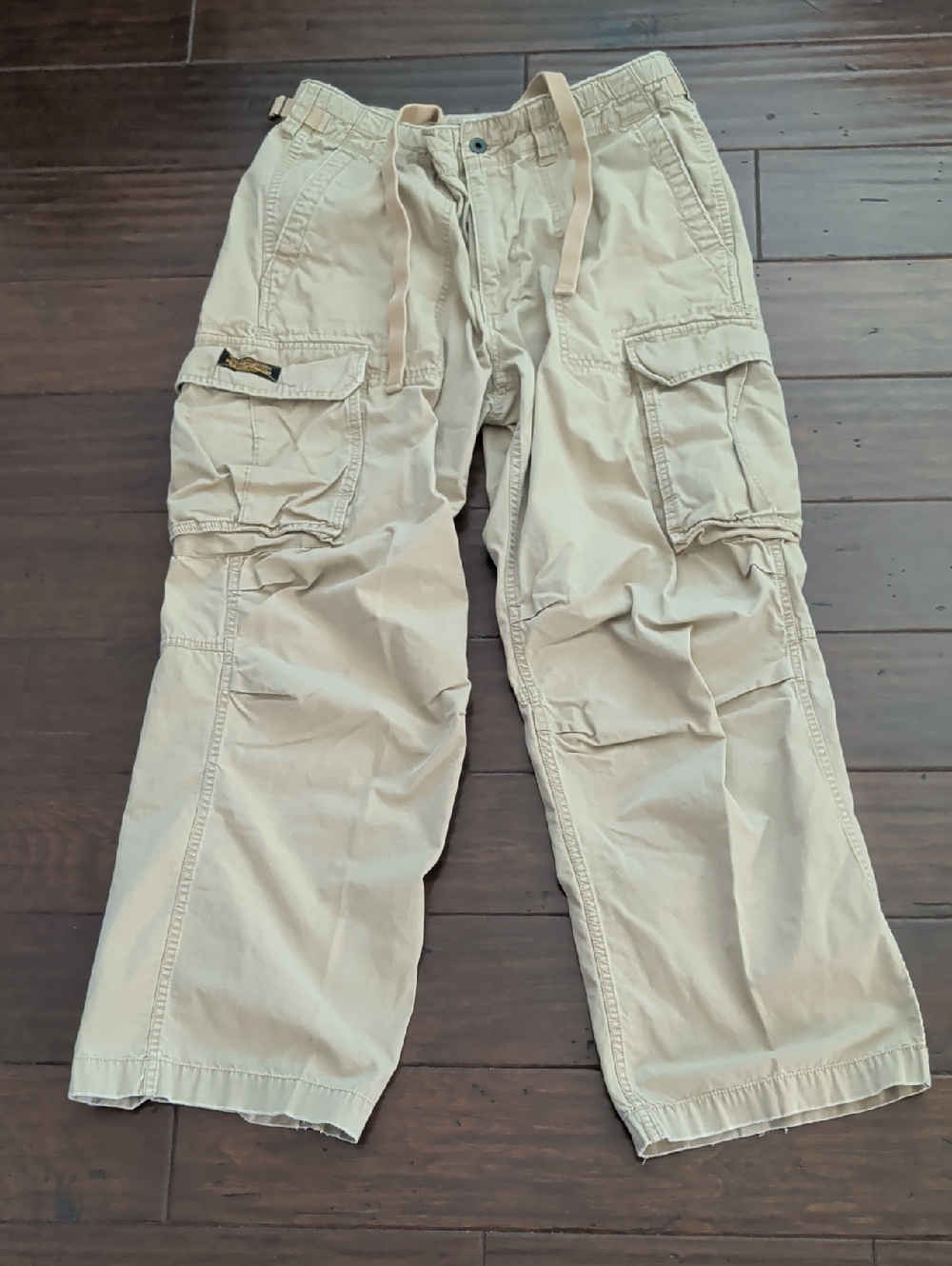 Vintage Polo Jeans Co Ralph Lauren Military Surplus Cargo Pants Khaki 34 Y2K